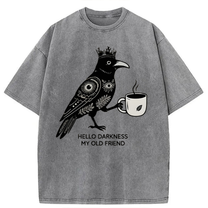 Tokyocanvas Hello Darkness My Old Friend Washed T-Shirt
