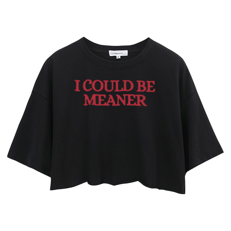 Tokyocanvas I Could Be Meaner Crop Top