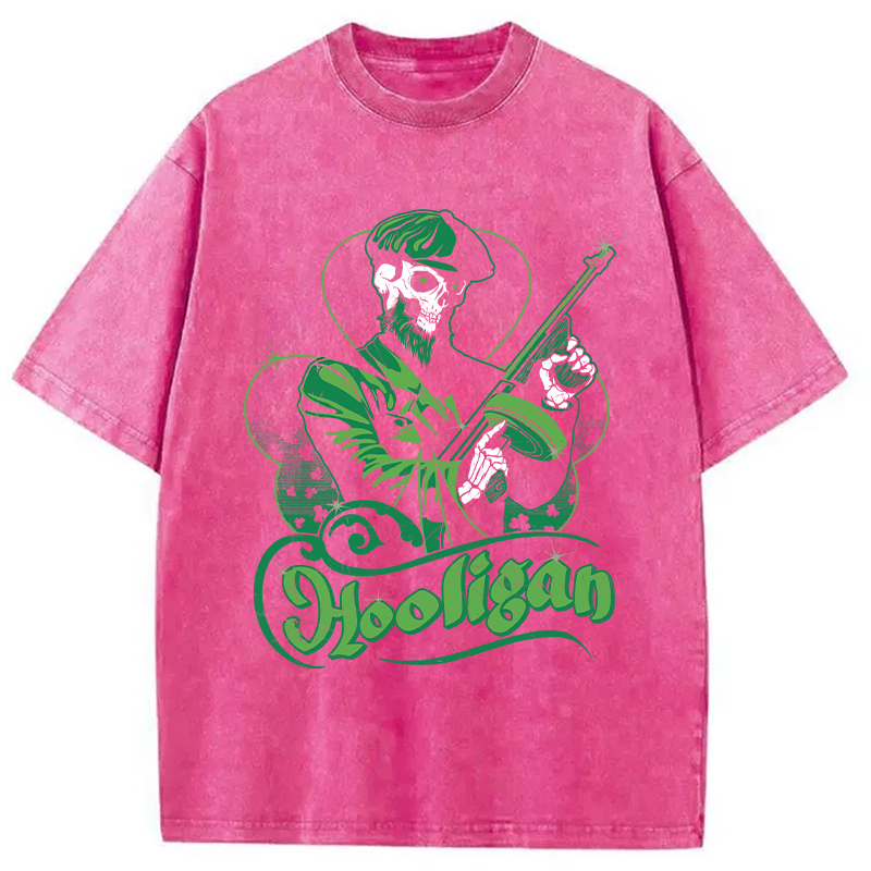 Tokyocanvas Hooligan Green Skeleton Washed T-Shirt
