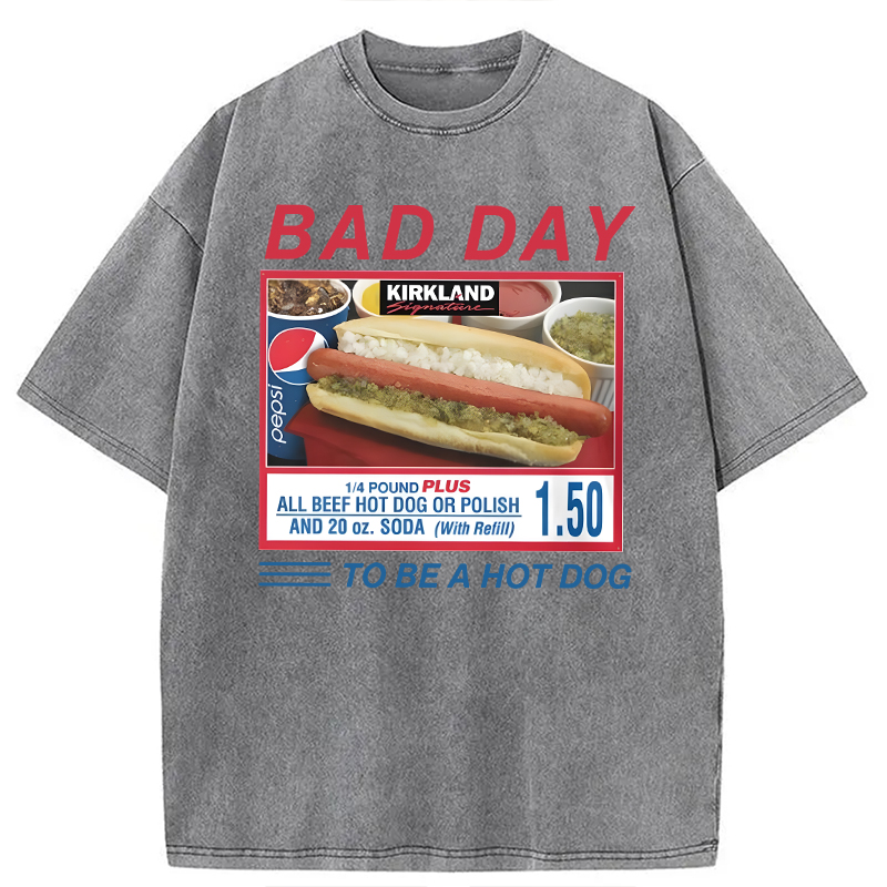 Tokyocanvas Bad Day To Be A Hot Dog Washed T-Shirt