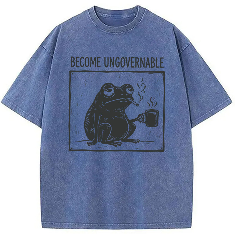 Tokyocanvas Become Ungovernable Frog Washed T-Shirt