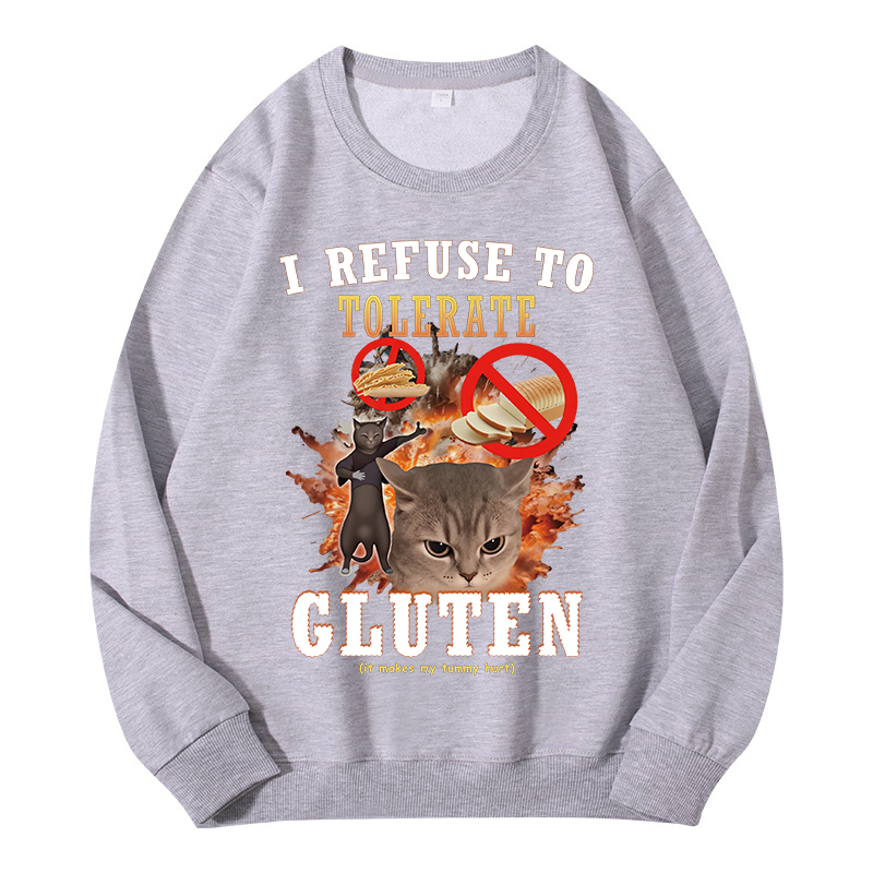 Tokyocanvas I Refuse to Tolerate Gluten Classic Sweatshirt
