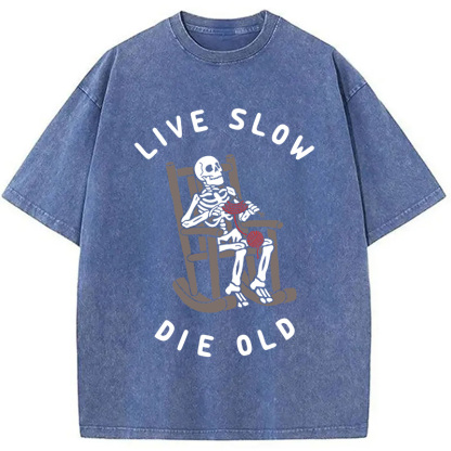 Tokyocanvas Live Slow Die Old Washed T-Shirt