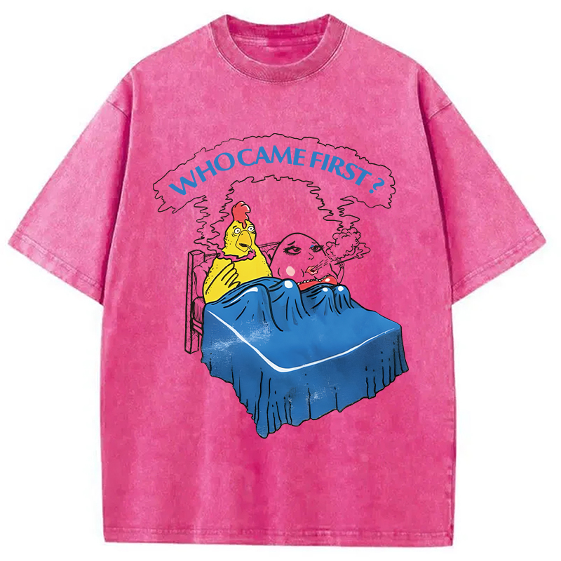 Tokyocanvas Who Came First Washed T-Shirt