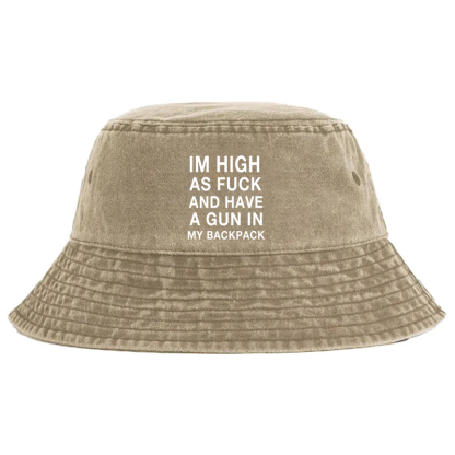 Tokyocanvas Im High Washed Bucket Hat