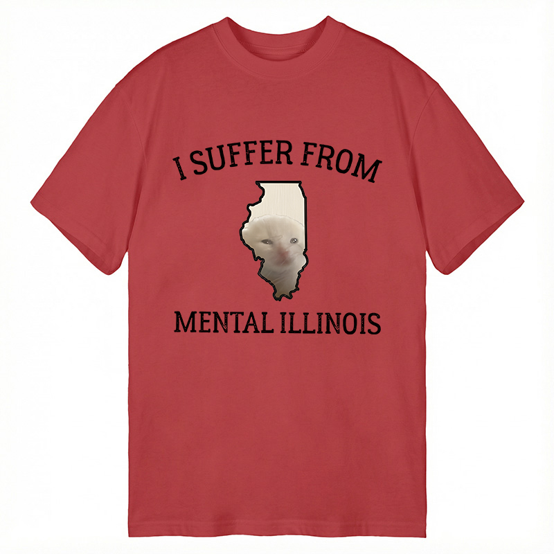 Tokyocanvas Mental Illinois Depressed Cat Classic T-Shirt