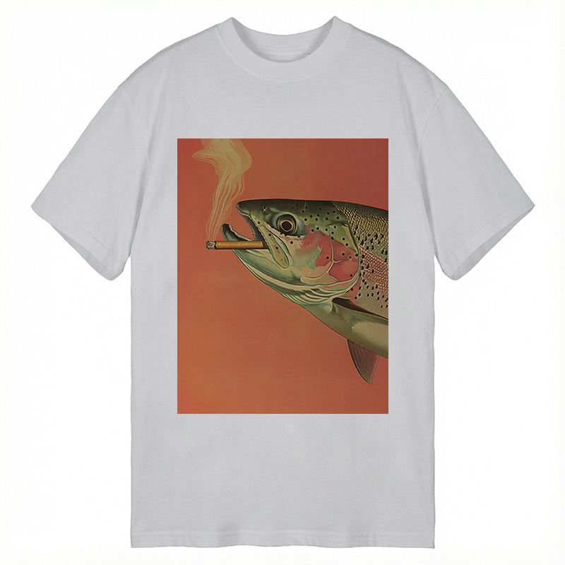Tokyocanvas Trout Smoking A Cigarette Classic T-Shirt