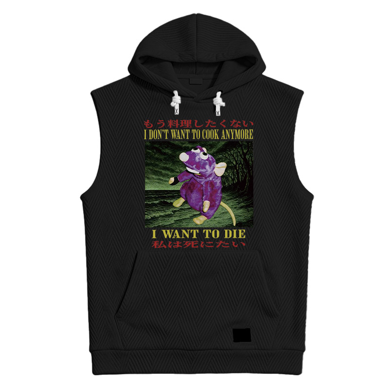 Tokyocanvas I Don't Want to Cook Hooded Tank