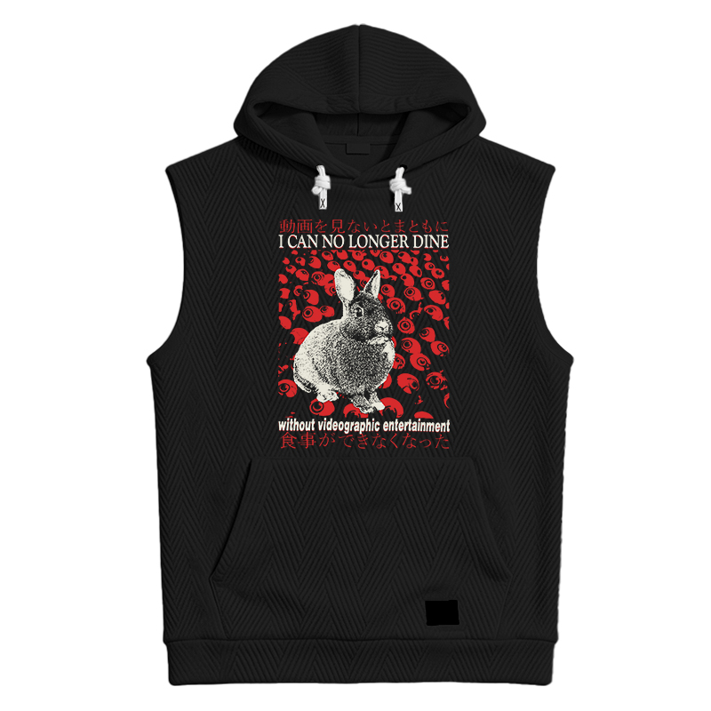 Tokyocanvas I Can No Longer Dine without Videographic Entertainment Hooded Tank