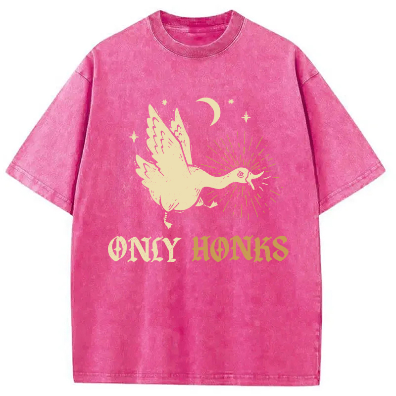 Tokyocanvas Only Honks Goose Washed T-Shirt