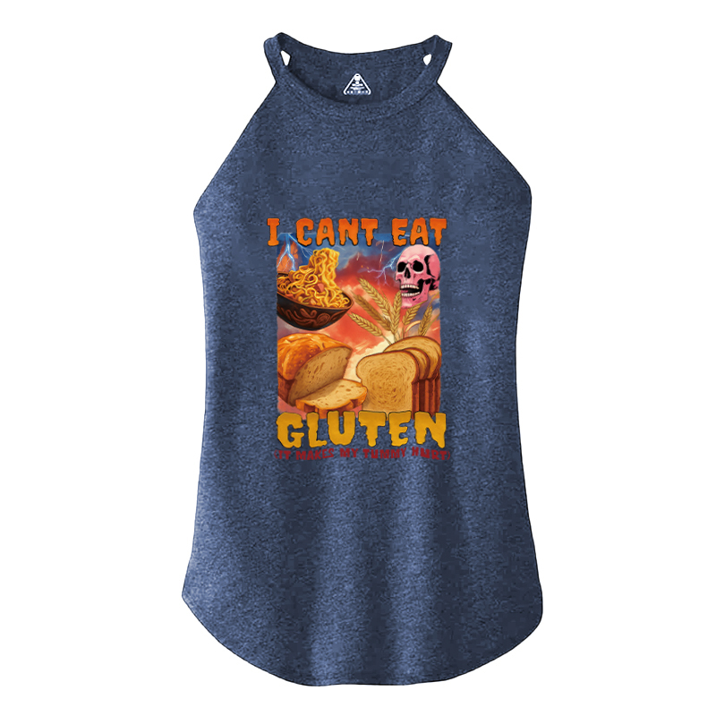 Tokyocanvas I Can't Eat Gluten Funny Meme Cotton Tank