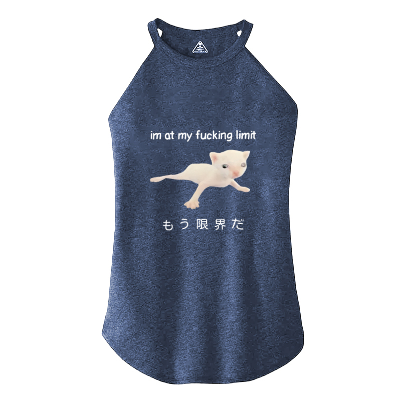 Tokyocanvas Cat Reaching Its Limit Cotton Tank