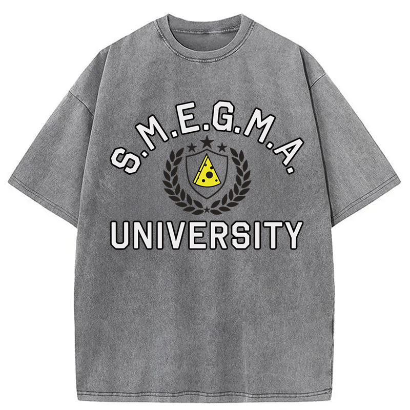 Tokyocanvas Smegma University Funny Washed T-Shirt