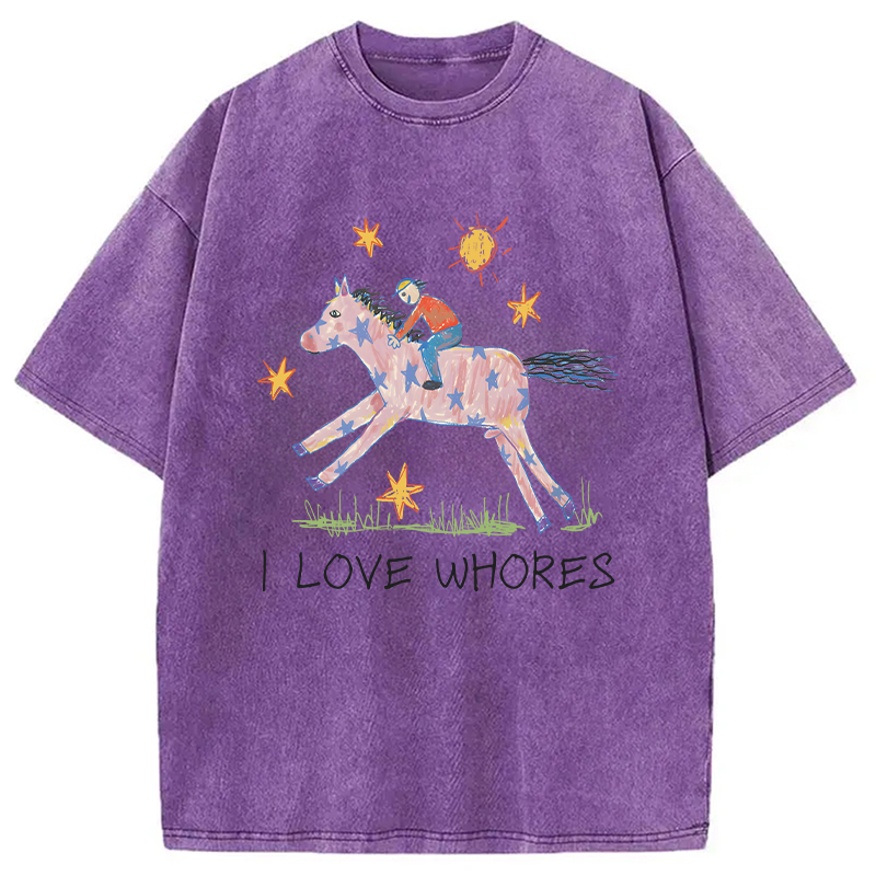 Tokyocanvas I Love Whores Washed T-Shirt