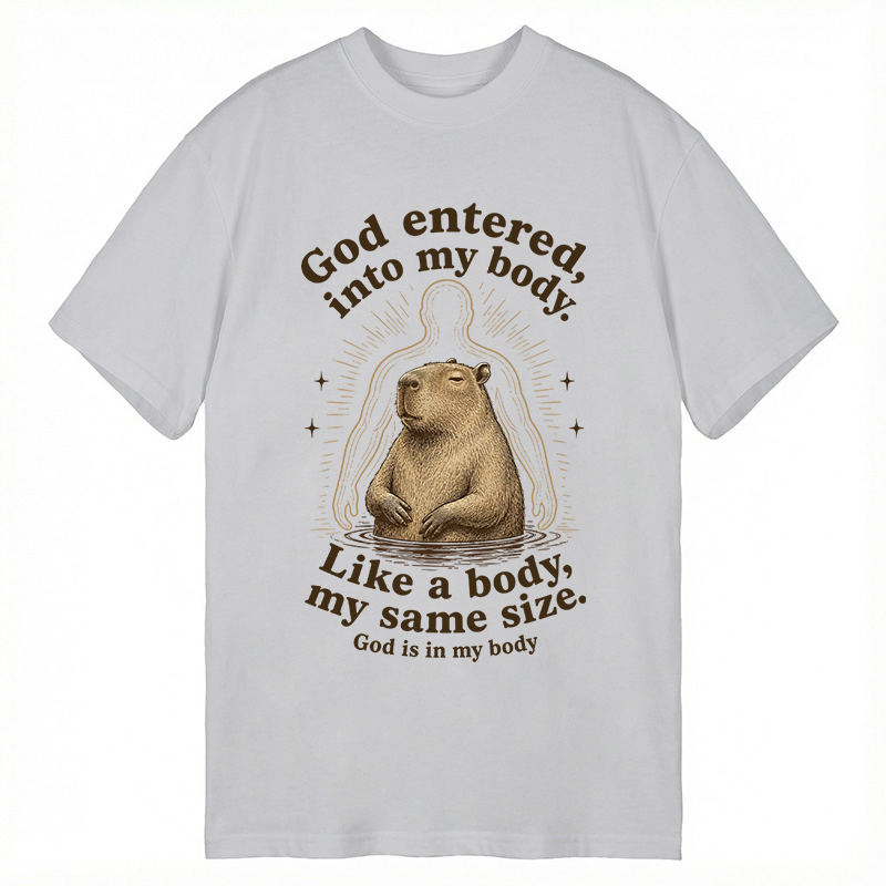 Tokyocanvas God Is In My Body Capybara Classic T-Shirt