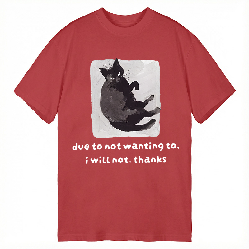 Tokyocanvas Cat Says No Thanks Funny Classic T-Shirt