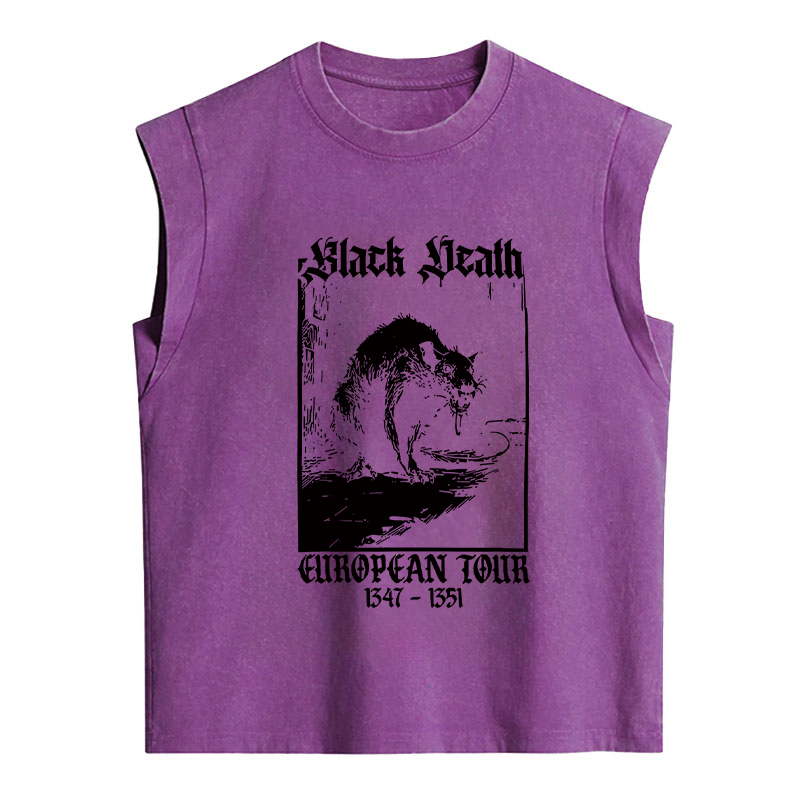 Tokyocanvas Black Death Rat Sleeveless Tank