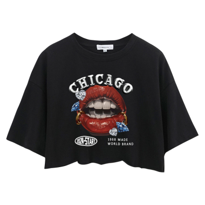 Tokyocanvas Chicago 1988 Made World Brand Crop Top