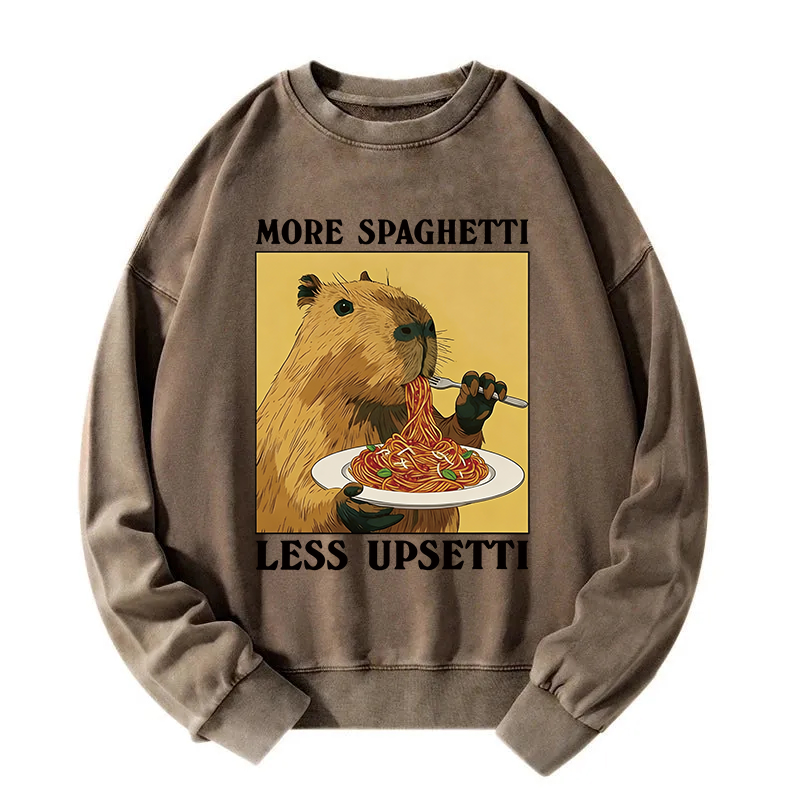Tokyocanvas Capybara Eating Washed Sweatshirt