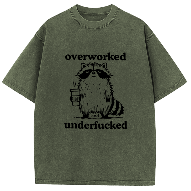 Tokyocanvas Overworked and Underfucked Washed T-Shirt