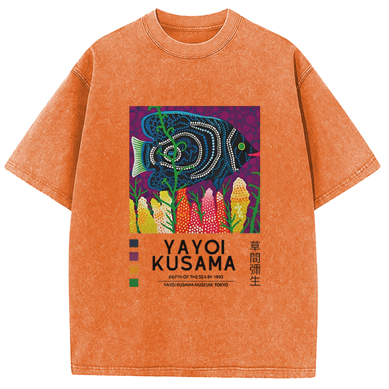 Tokyocanvas Tropical Fish Washed T-Shirt