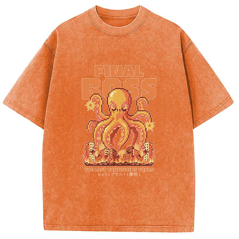 Tokyocanvas Final Boss Game Washed T-Shirt