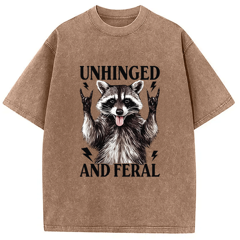 Tokyocanvas Unhinged and Feral Racoon Washed T-Shirt