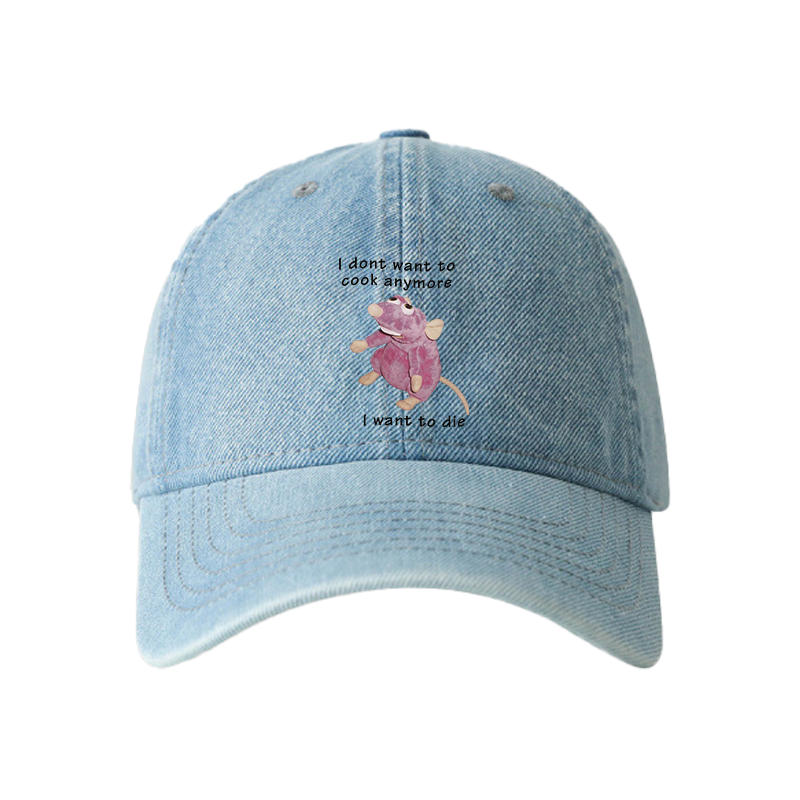 Tokyocanvas I Don't Want To Cook Anymore Denim Cap