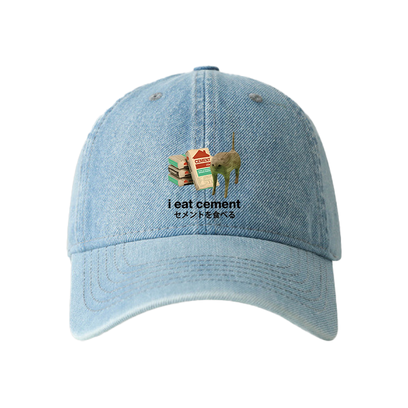 Tokyocanvas I Eat Cement Denim Cap
