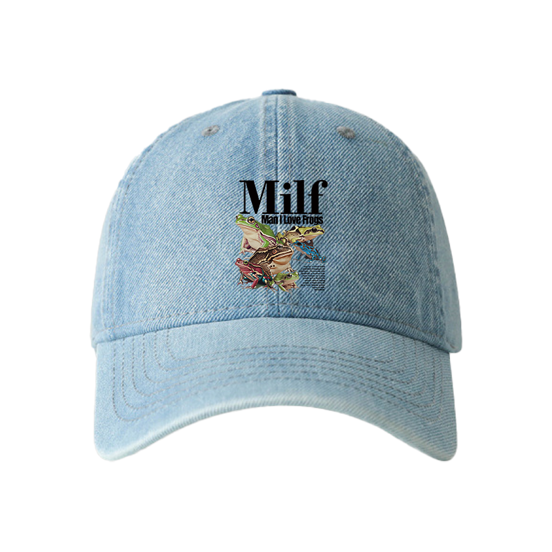 Tokyocanvas Man I Love Frogs Meme Denim Cap