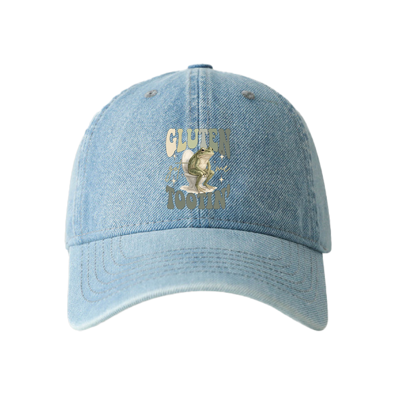 Tokyocanvas Funny Gluten Frog Meme Denim Cap