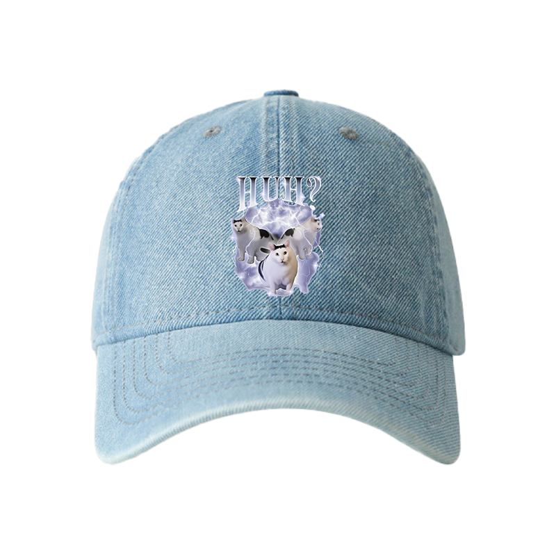 Tokyocanvas Huh Cat Chonky Ben Meme Denim Cap