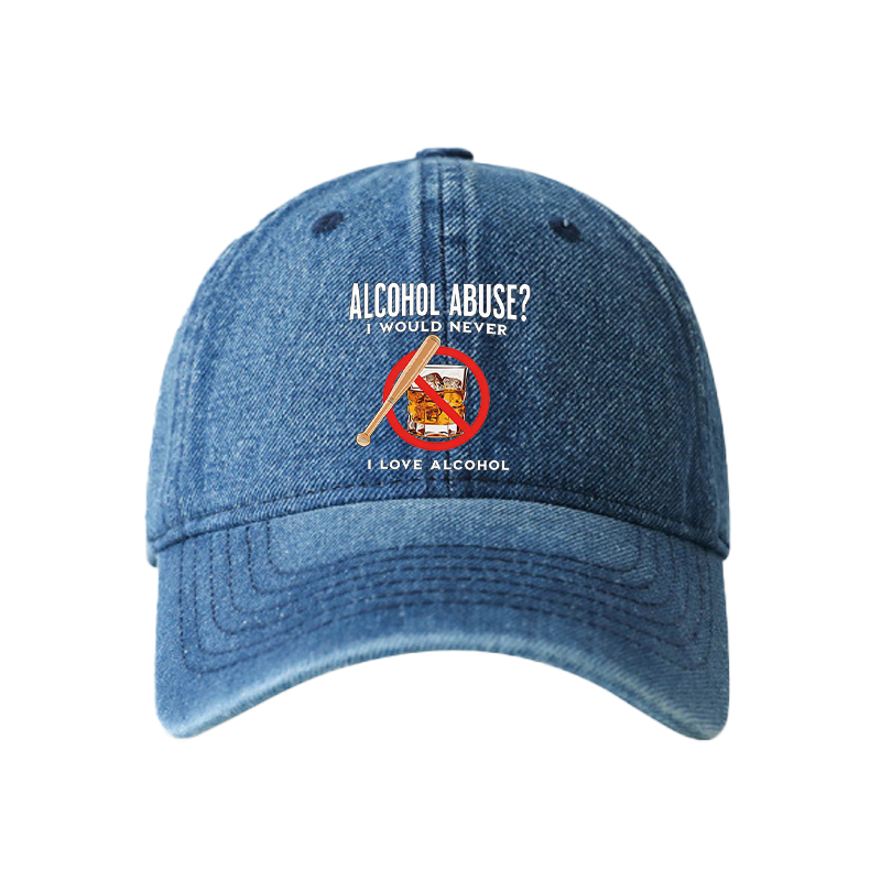 Tokyocanvas Alcohol Abuser Funny Denim Cap