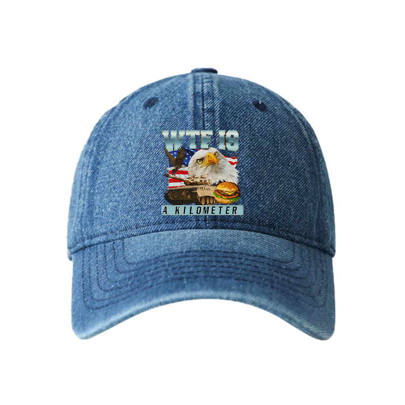 Tokyocanvas WTF Is A Kilometer Meme Denim Cap