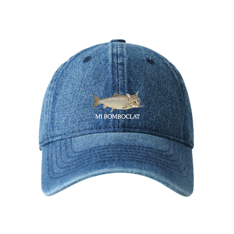 Tokyocanvas Bomboclat Fish Cat Meme Denim Cap