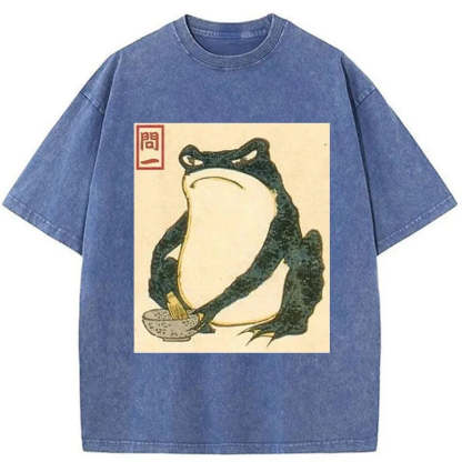 Tokyocanvas Matsumoto Hoji Japanese Frog Washed T-Shirt