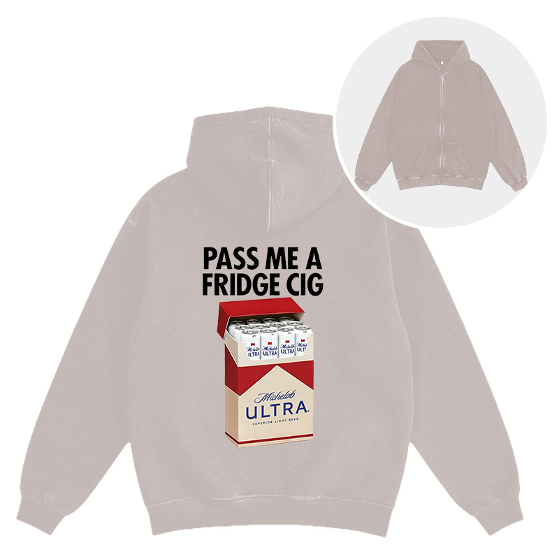 Tokyocanvas I Need A Michelob Ultra Washed Zip Hoodie