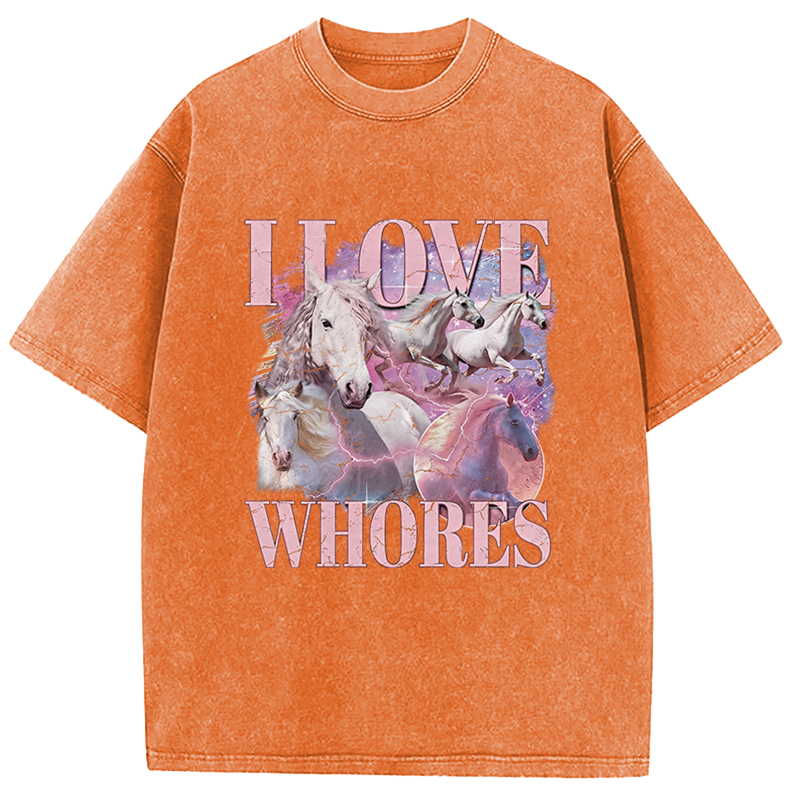 Tokyocanvas I Love Whores Vintage Washed T-Shirt