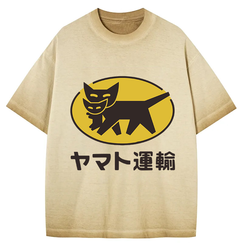 Tokyocanvas Yamato transport Logo Gradient Washed T-Shirt