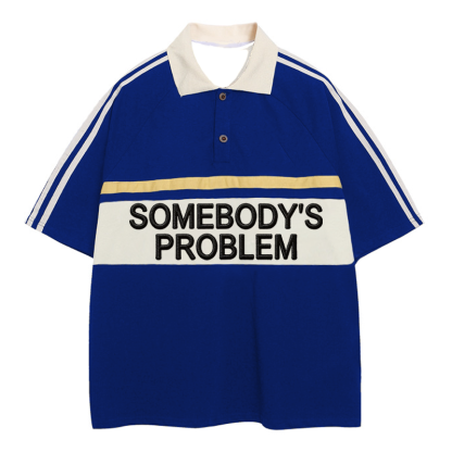 Tokyocanvas Somebody's Problem Polo Embroidered T-Shirt