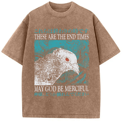 Tokyocanvas End Times Pigeon Vintage Washed T-Shirt