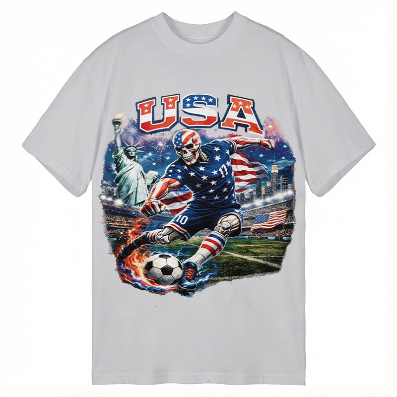 Tokyocanvas USA Soccer Skull Classic T-Shirt