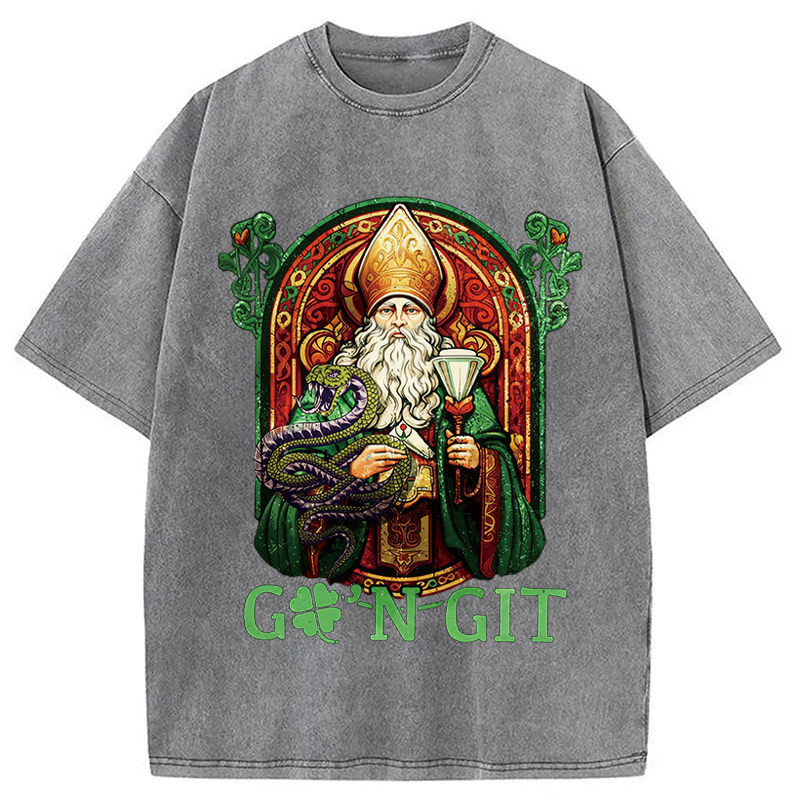 Tokyocanvas Vintage Go'n Git St Patrick Washed T-Shirt