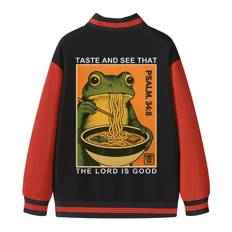 Tokyocanvas Taste And See That The Lord Is Good Varsity Jacket