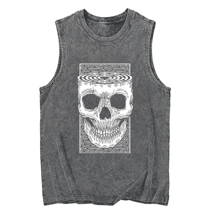 Tokyocanvas Horror Skull Washed Tank