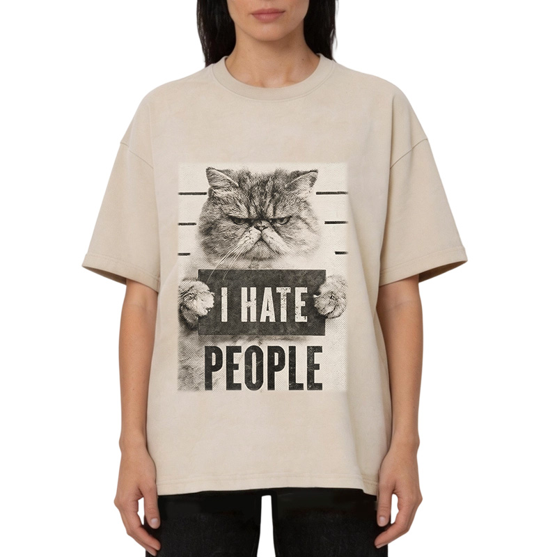Tokyocanvas I Hate People Washed T-Shirt