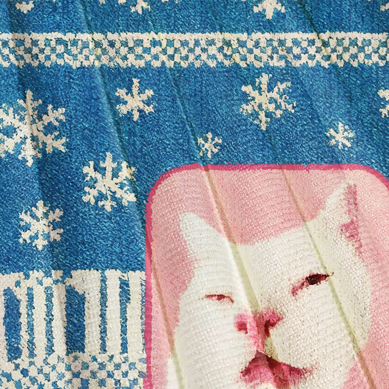 Tokyocanvas Funny Benadryl Meme Cat Christmas Ugly Sweatshirt