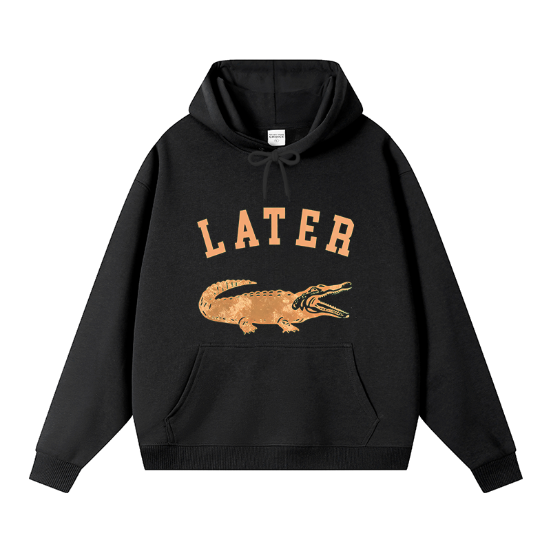 Tokyocanvas Later Alligator Fleece Lined Hoodie