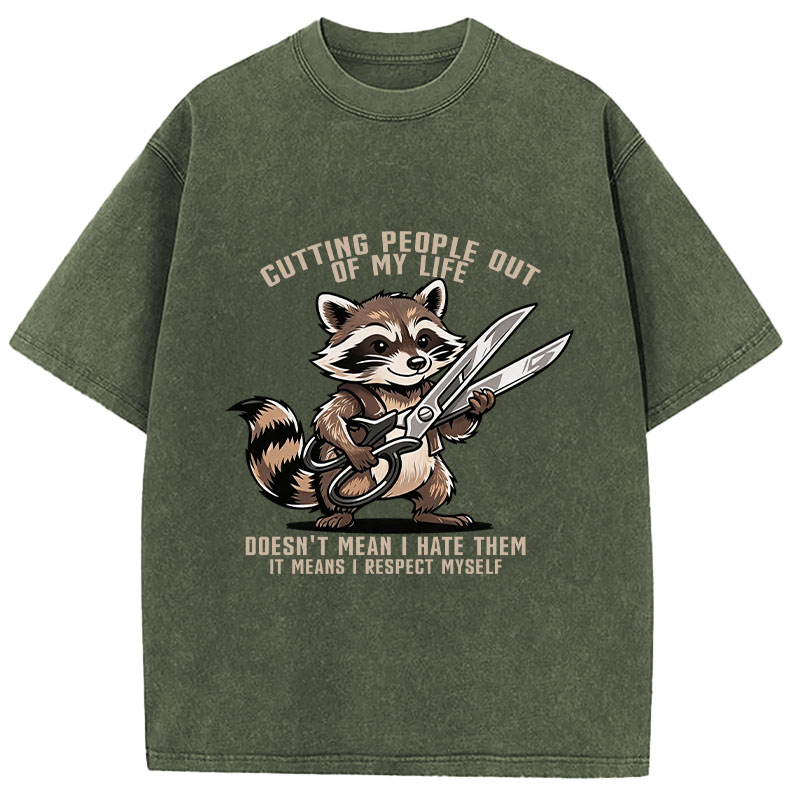 Tokyocanvas Cutting People out of My Life Washed T-Shirt