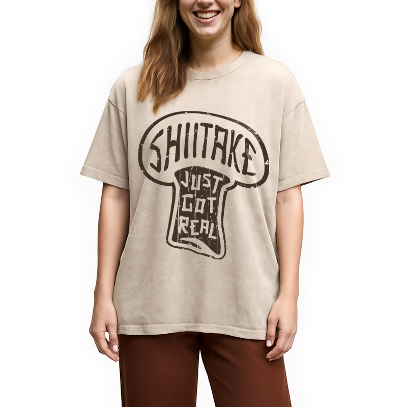 Tokyocanvas Shiitake Just Got Real Washed T-Shirt